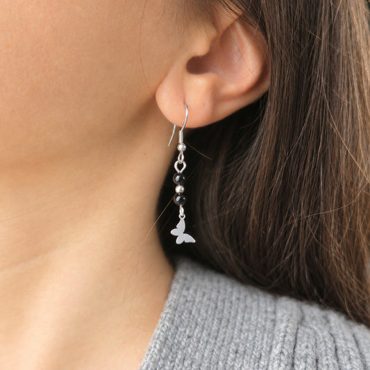 Boucles d'oreilles papillon de nuit