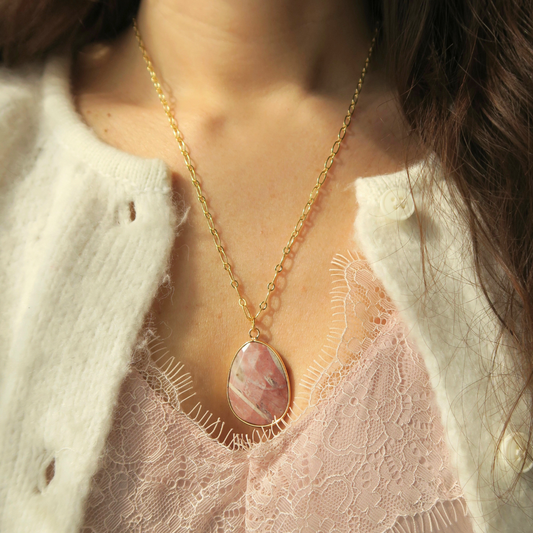 Collier Velours rosé ~ Création unique