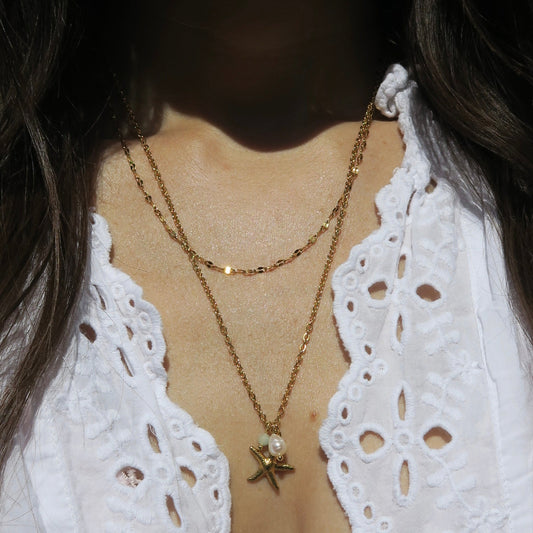 Collier Trésor de la mer ~ Dorée