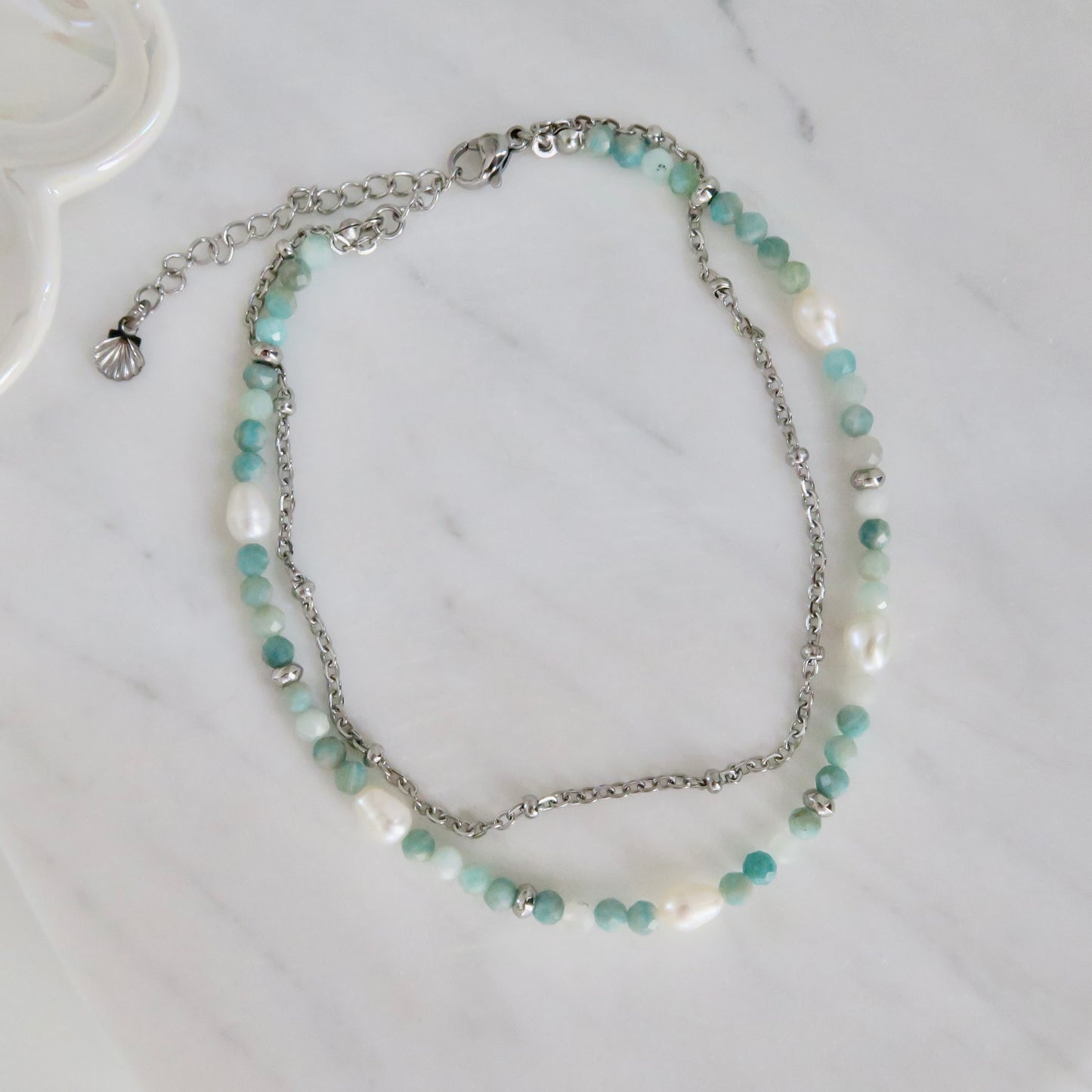 Bracelet de cheville Destination lumière - Amazonite