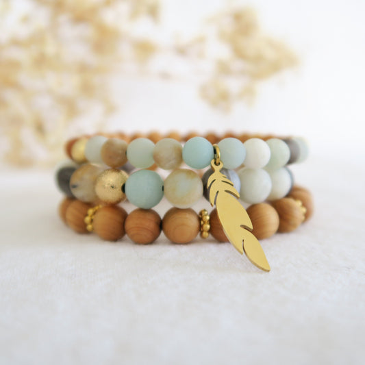 Ensemble de bracelets Amazonite