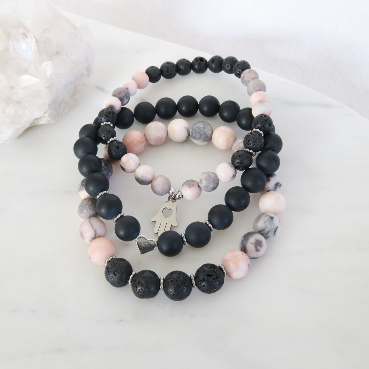 Ensemble de bracelets Douce noirceur