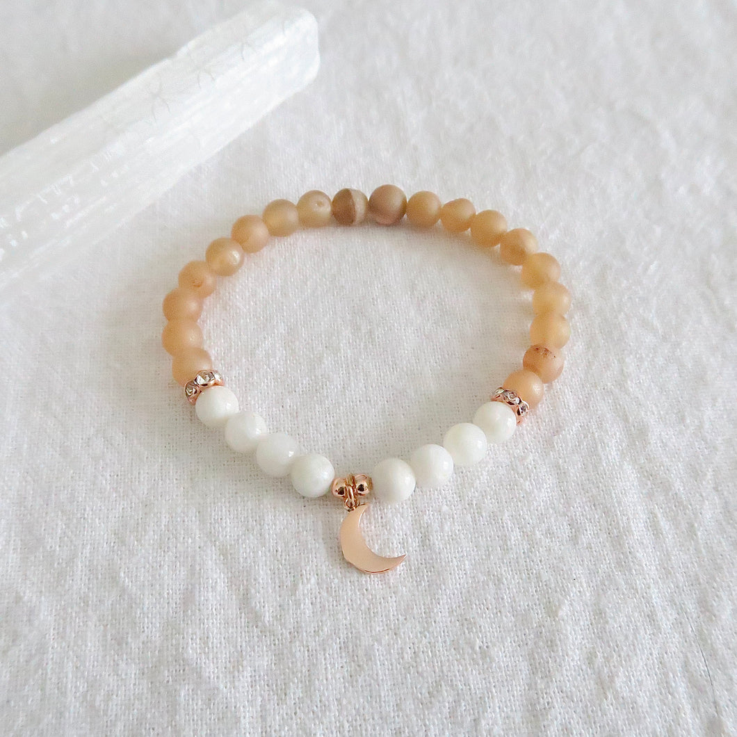 Bracelet Lune d'automne ~ Création unique
