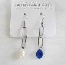 Charger l&#39;image dans la galerie, Boucles d’oreilles Harmonie Océane ~ Création unique
