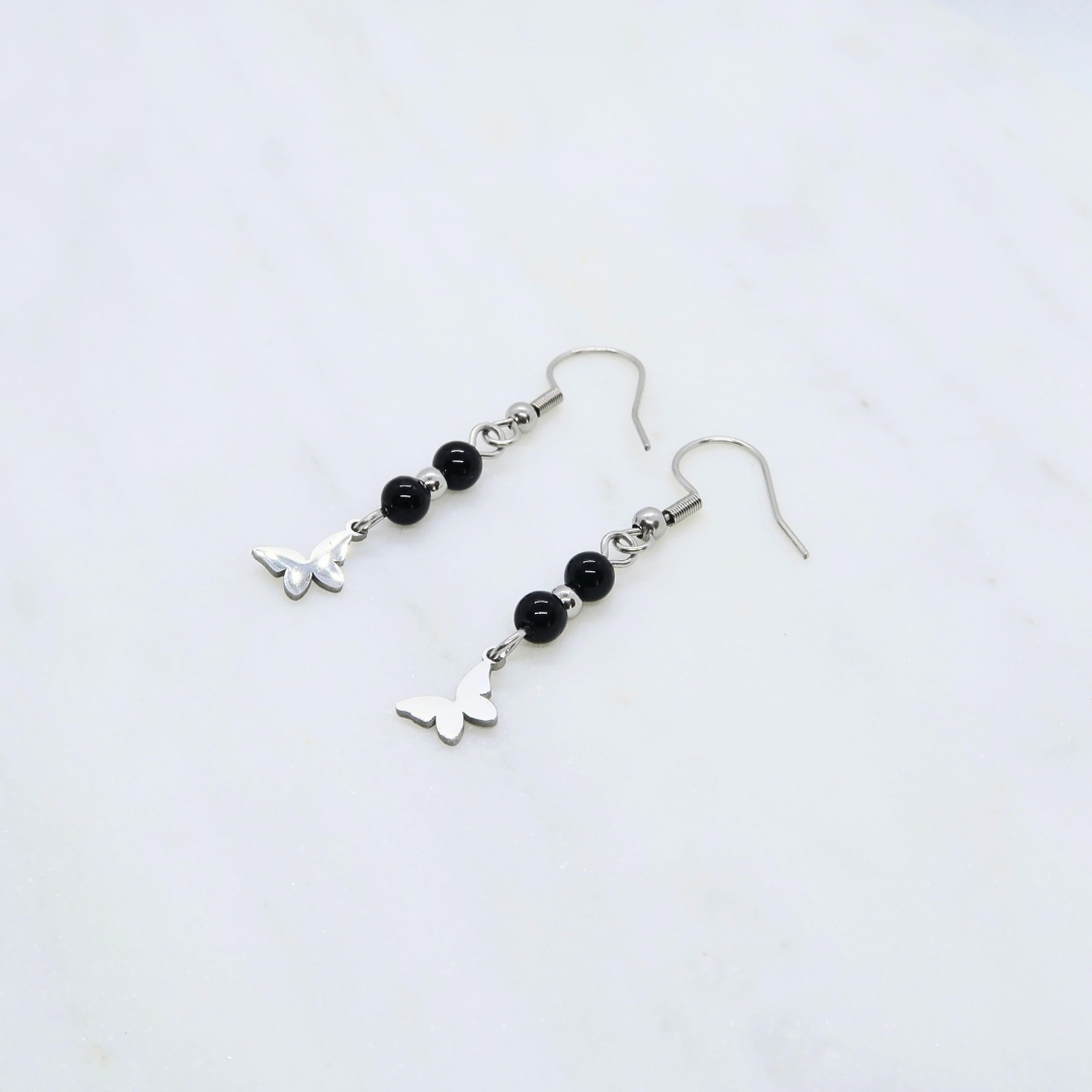 Boucles d'oreilles papillon de nuit
