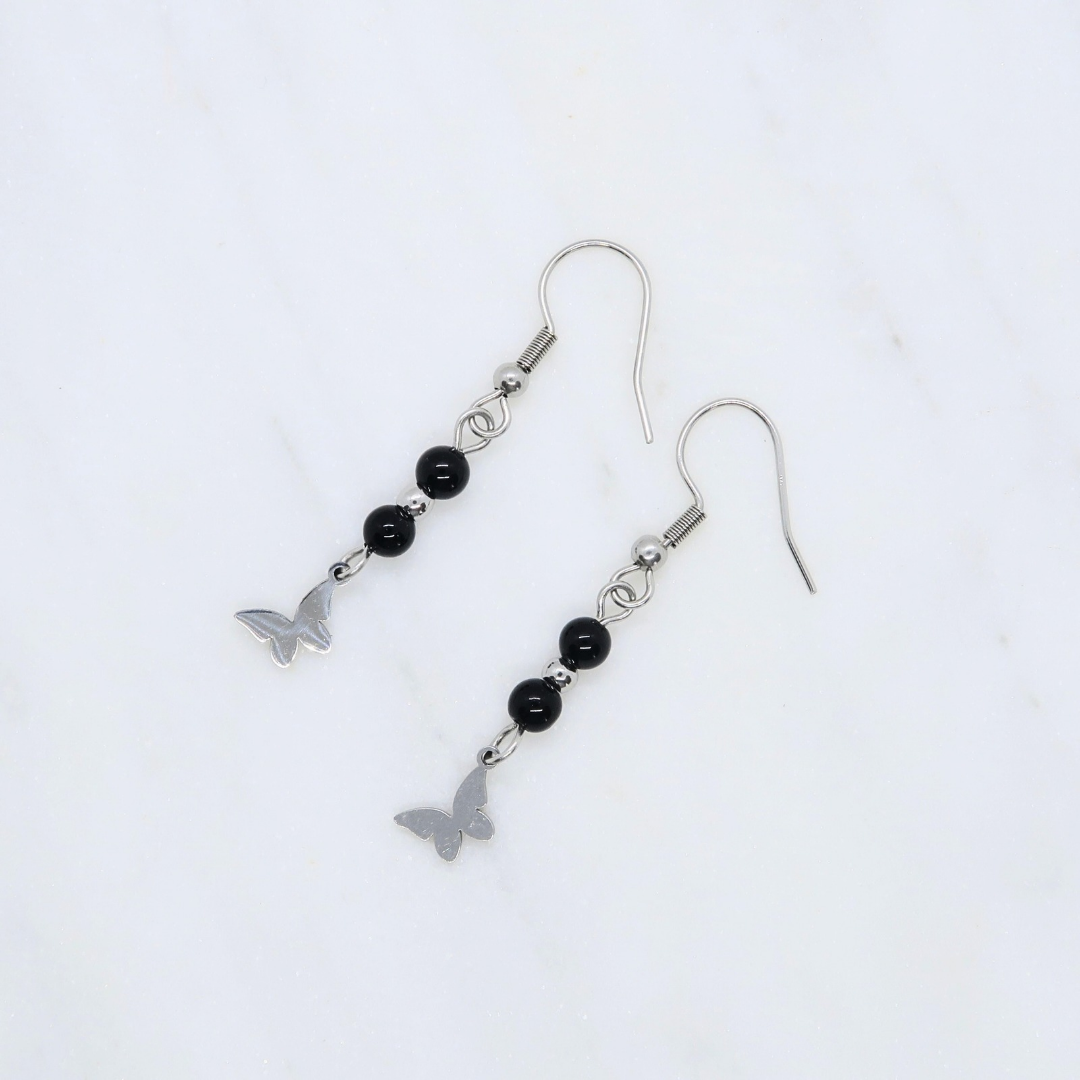 Boucles d'oreilles papillon de nuit