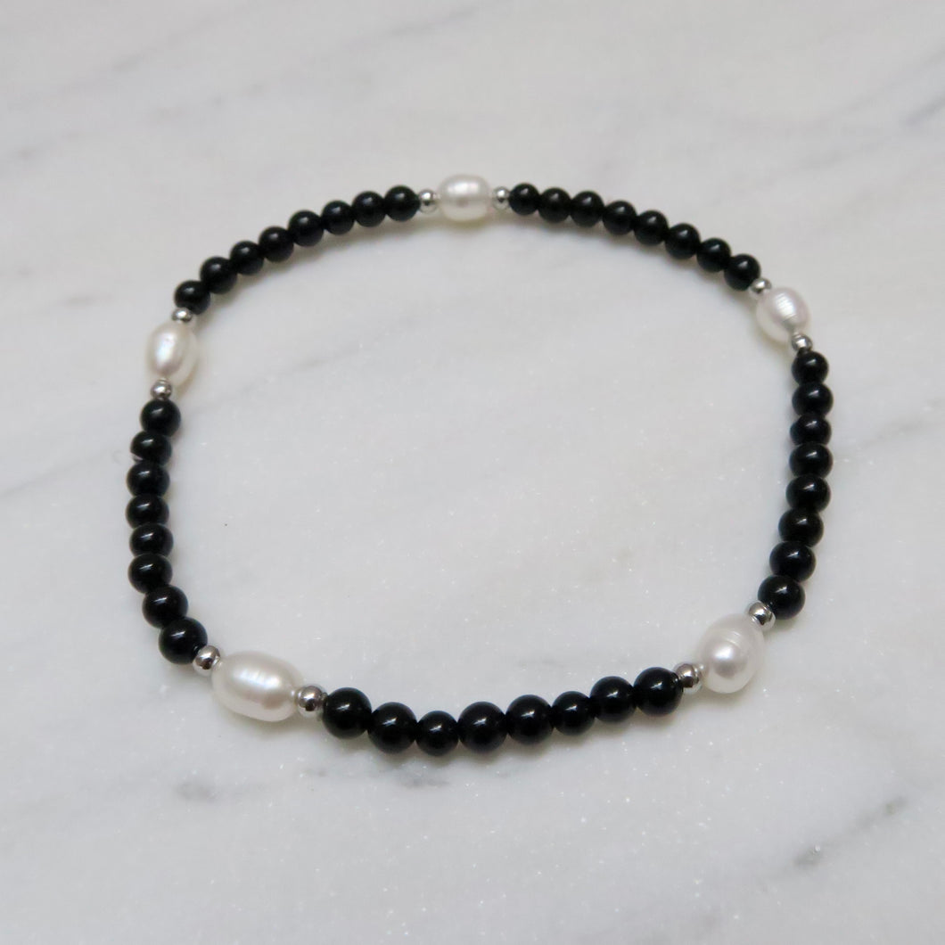 Ankle bracelet Gentle - Onyx